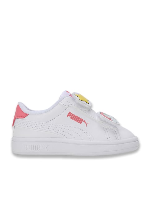 Puma Kids Smash Badges White Sneakers