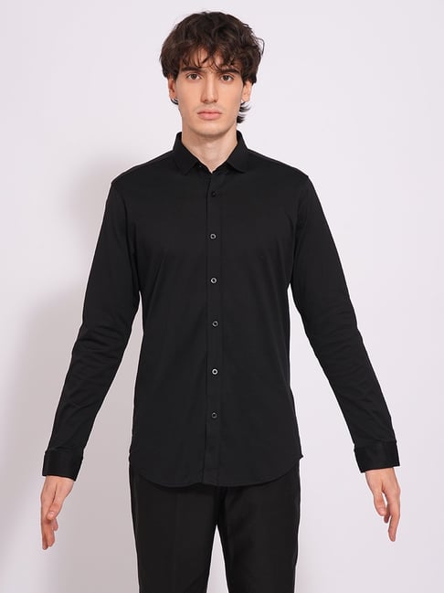 Selected Homme Black Cotton Slim Shirt-picture-48