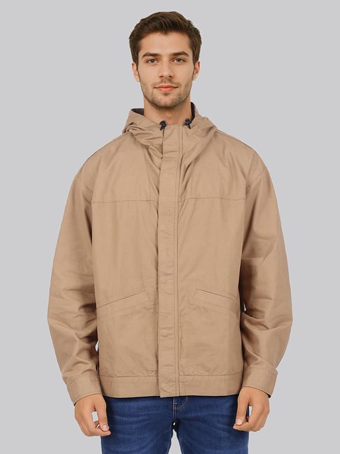 Wrangler Casey Jones Brown Relaxed Fit Solid Bomber Jackets-picture-11