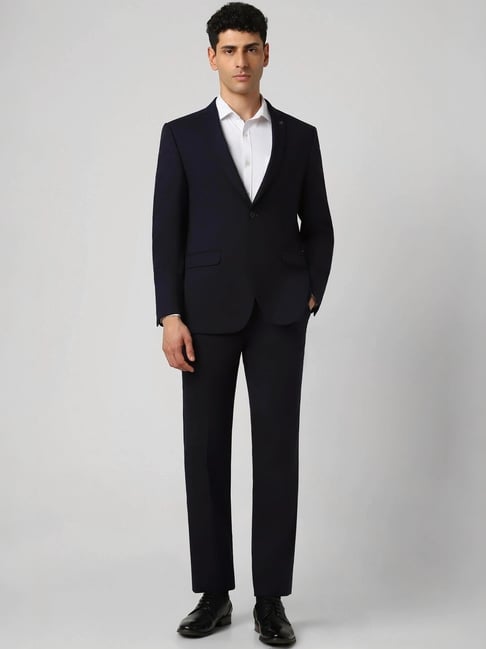 Van Heusen Navy Slim Fit Two Piece Suit-picture-35