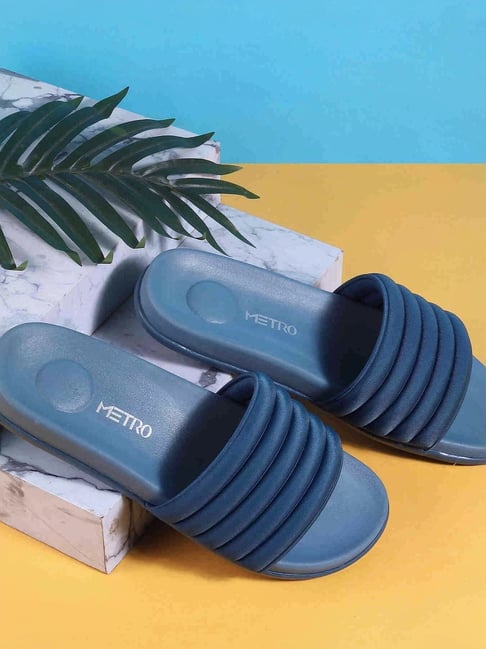 Metro Women's Blue Slides