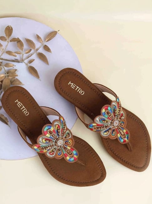 Metro Women's Tan Thong Sandals-picture-39