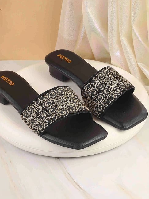 Metro Women's Black Casual Sandals-picture-18