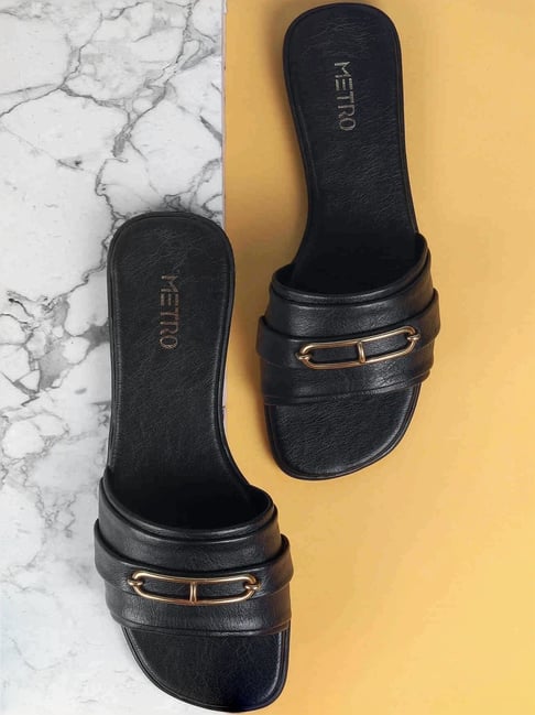 Metro Women's Black Casual Sandals-picture-16