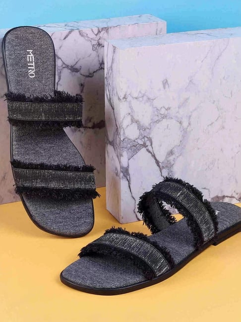 Metro Women's Black Casual Sandals-picture-35