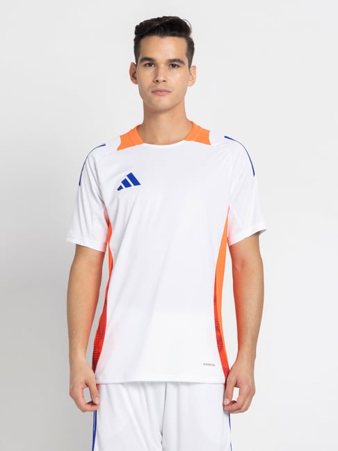 Buy Adidas White 100% Polyester Slim Printed Jerseys for Mens