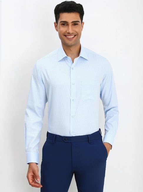 Allen Solly Blue Cotton Regular Fit Printed Shirt-picture-44