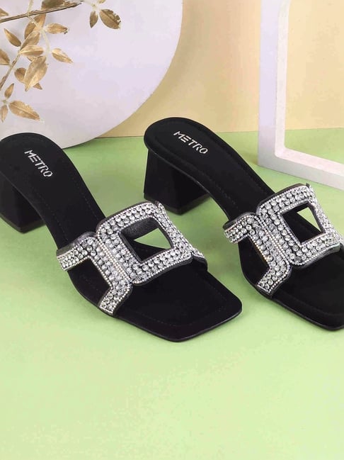 Metro Women's Black Casual Sandals-picture-34