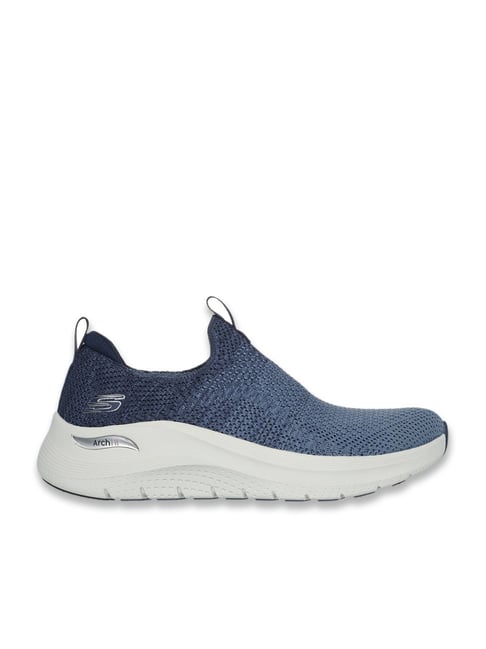 Skechers Women's ARCH FIT Blue Slip-On Shoes