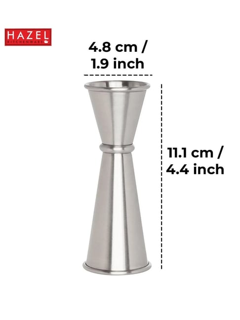 Buy HAZEL Silver Stainless Steel Peg Measure Jigger at Best Price