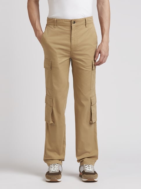 Pepe Jeans Beige Cotton Slim Fit Cargos