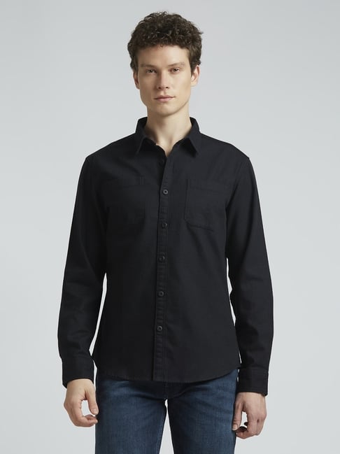 Pepe Jeans Black Cotton Regular Fit Shirt-picture-21