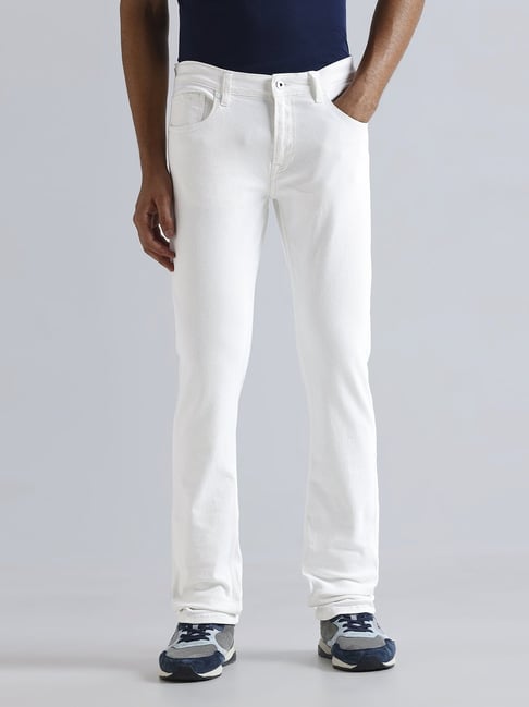 7 FOR ALL MANKIND White Cotton Jeans sold