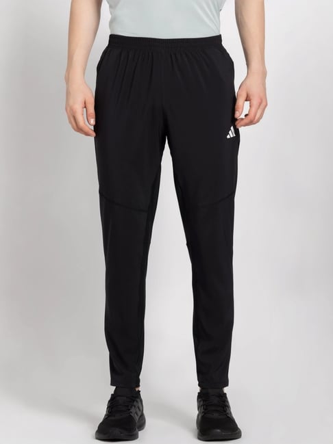 Adidas Black Regular Fit Logo Printed Sports Trackpants-image-41