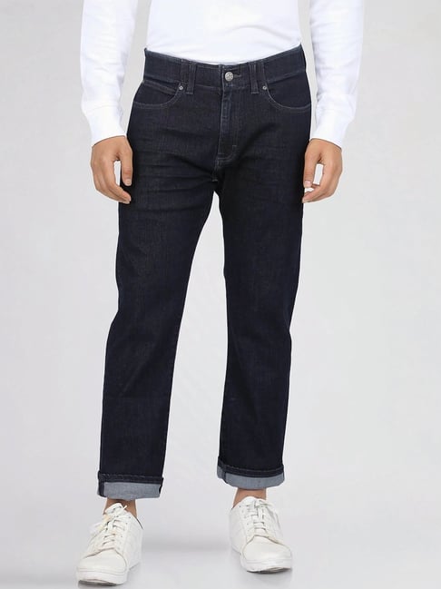 Lee Navy Cotton Regular Fit Jeans-picture-17