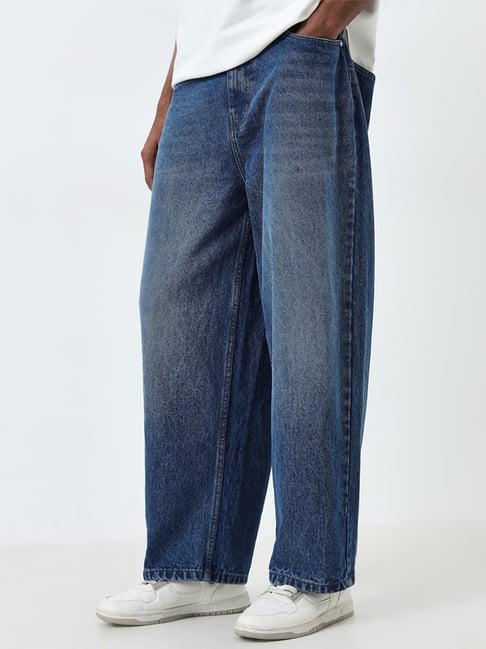 Nuon by Westside Blue Relaxed Fit Mid-Rise Jeans