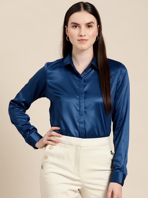 Hancock Blue Regular Fit Shirt-picture-45