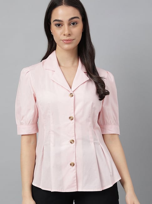 Hancock Pink Cotton Regular Fit Shirt-picture-39