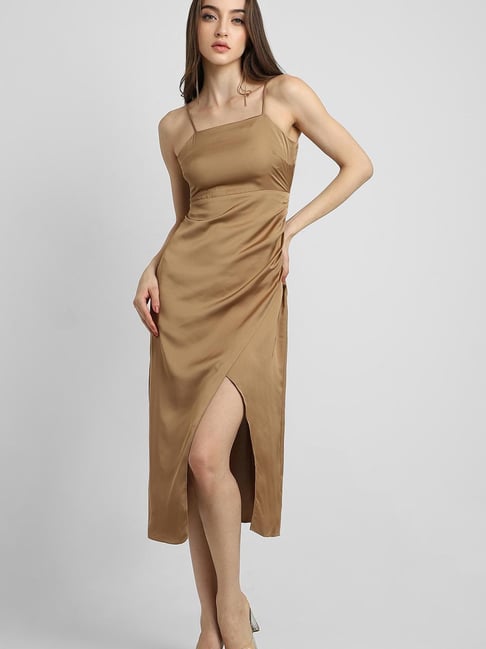 beige dress forever 21 Forever 21 Women Beige Long Pencil Dress
