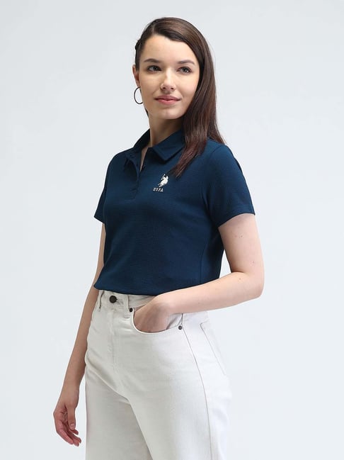U.S. Polo Assn. Teal Logo Print Polo T-Shirt