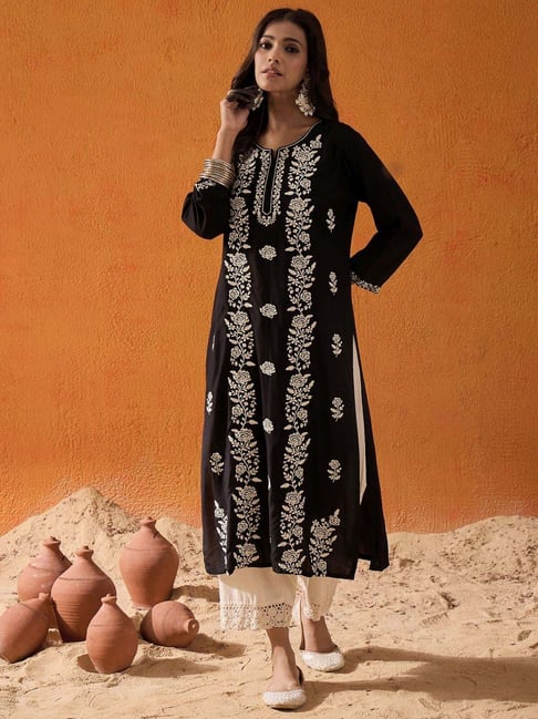 Black kurtis online best sale