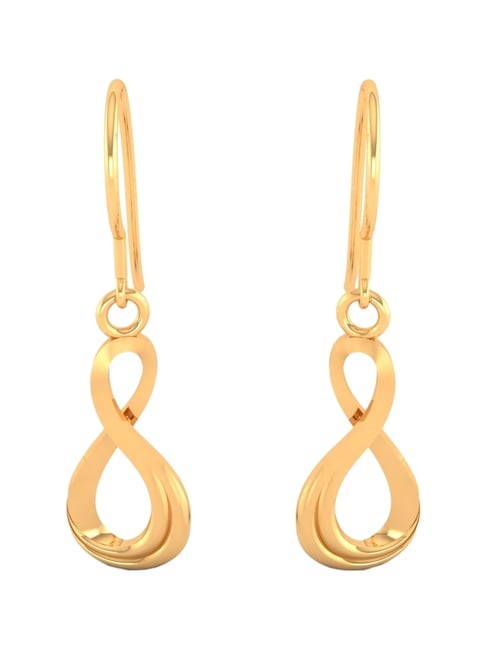 P.C. Chandra Jewellers 14KT Yellow Gold Dainty Earrings With An Infinite Shape