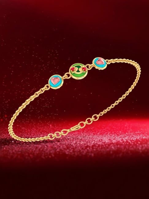 P.C. Chandra Jewellers 18KT Yellow Gold With Heart-shaped Designs Bracelet for Women And Girls-picture-18