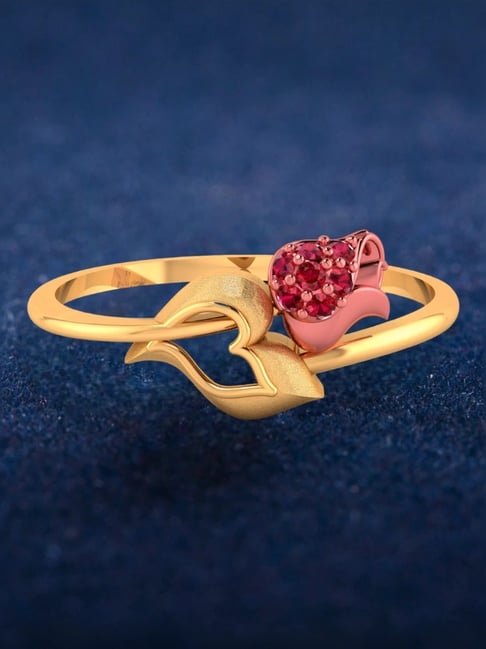 P.C. Chandra Jewellers 14KT Yellow Gold Intricated Tulip Ring-picture-44