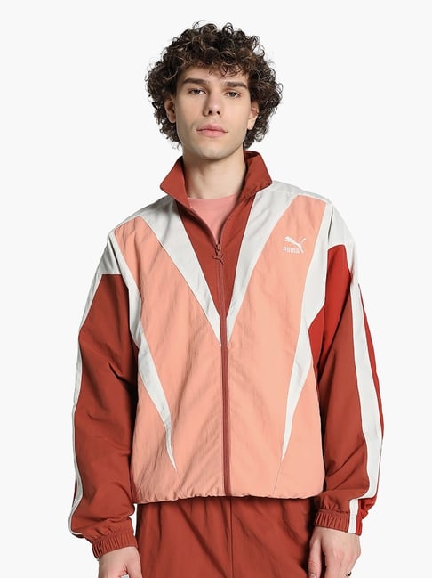 Pink puma track jacket sale