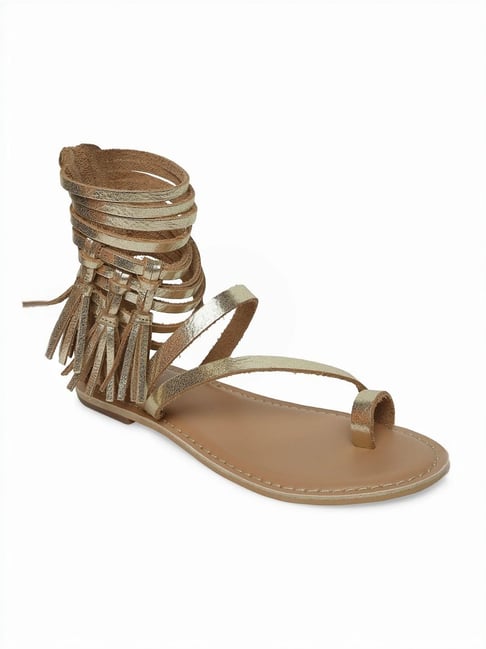 Tao Paris Women's IVY NEW Gold Gladiator Sandals