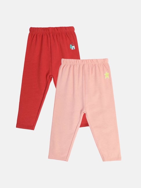 MINIKLUB Girls Multicolor Cotton Solid Full Sleeves Legging