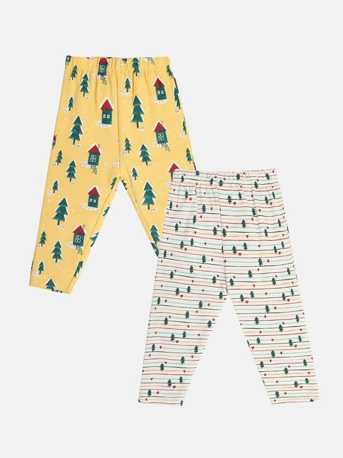 MINIKLUB Girls Multicolor Cotton Printed Full Sleeves Legging