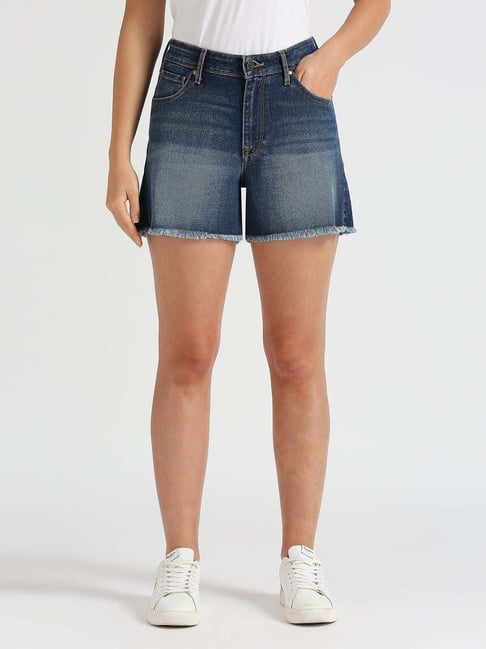 Pepe Jeans Blue High Rise Shorts-picture-24