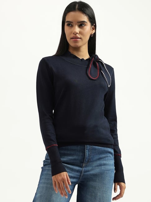 United Colors of Benetton Navy Regular Fit Top-picture-19