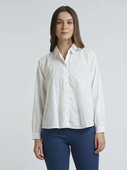 Pepe Jeans White Cotton Printed Shirt-picture-43