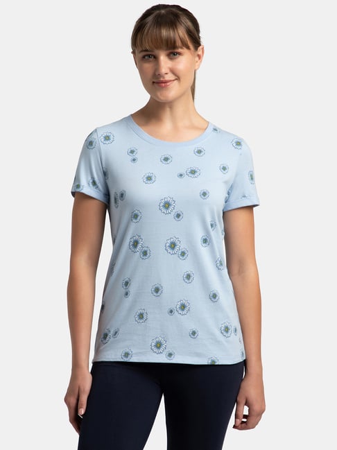 Jockey A144 Women's Super Combed Cotton Relaxed Fit Printed Half Sleeve T-Shirt