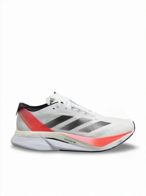 Adidas Men's ADIZERO BOSTON 12 White Running Shoes