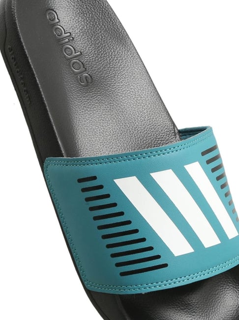 Turquoise adidas slides hotsell