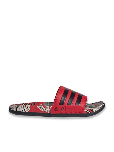 Adidas Women's ADILETTE Red Slides