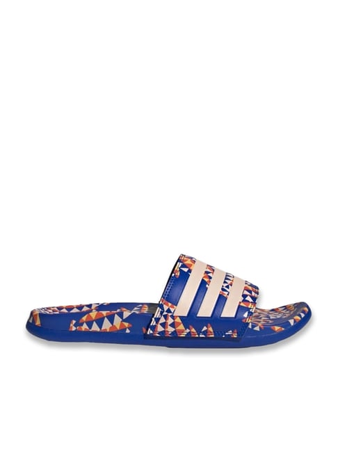 Adidas Women's ADILETTE Blue Slides-picture-26