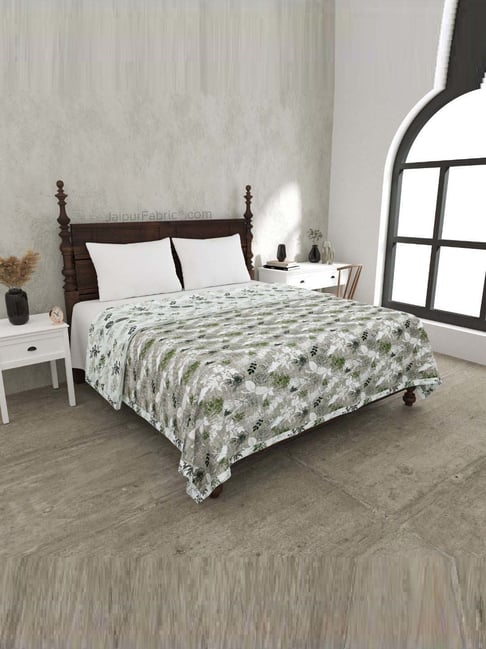 JaipurFabric Basil Green Mulmul Cotton 150 GSM Reversible Ac Dohar-picture-36