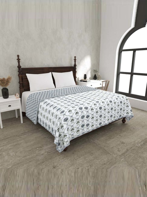 JaipurFabric Olive Green Mulmul Cotton 150 GSM Reversible Ac Dohar-picture-11