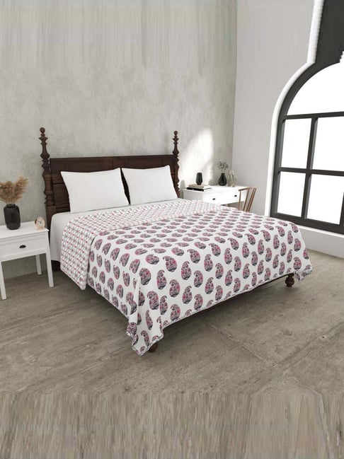 JaipurFabric Pink Cotton 150 GSM Reversible Ac Dohar-picture-41