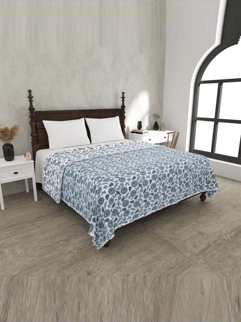 JaipurFabric Light Blue Cotton 150 GSM Reversible Ac Dohar-picture-18