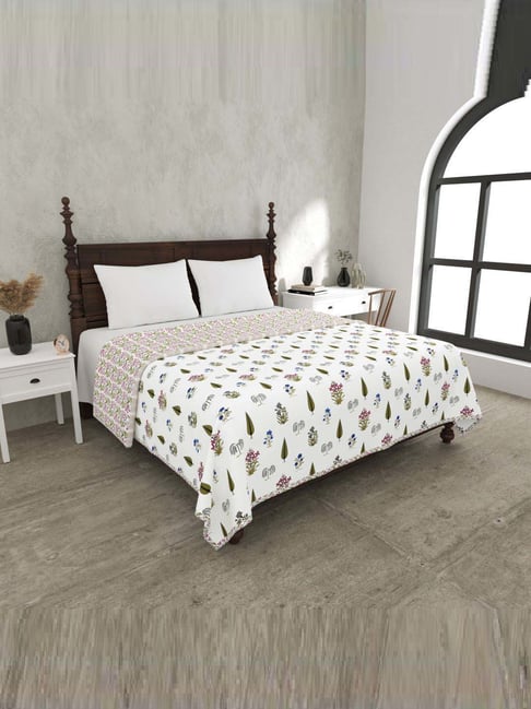 JaipurFabric Pickle Green Cotton 150 GSM Reversible Ac Dohar