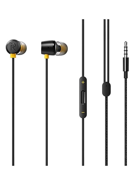 realme Buds 2 Wired in Ear Black Earphones with Mic