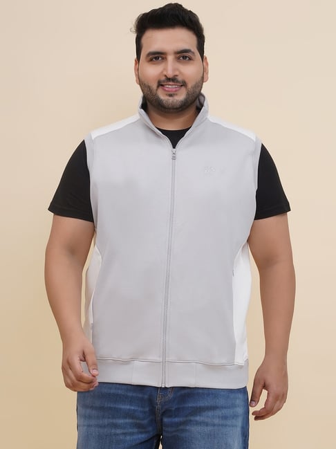 John Pride Grey Regular Fit Colour Block Sweatshirt-picture-24