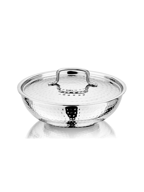 Nirlon Silver Stainless Steel Others TriPly Hammered TS28