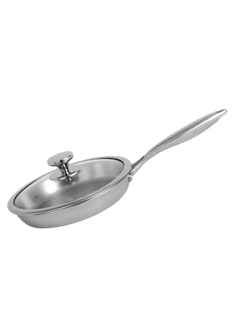 Nirlon Silver Stainless Steel Others SS_Platinum_Fry Pan 20