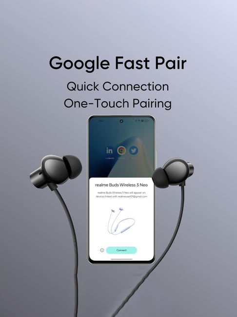 realme Buds Wireless Neo in Ear Bluetooth Neckband¿with 32 Hours